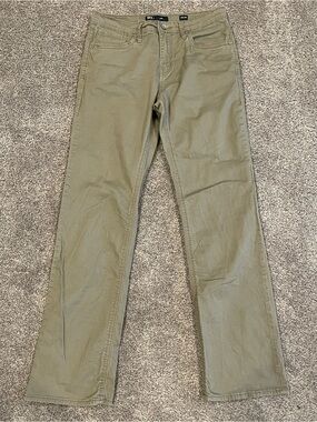 BKE Jake Pants Mens 33x34 Khaki Straight Leg Stretch Casual Chino Tan Jeans
